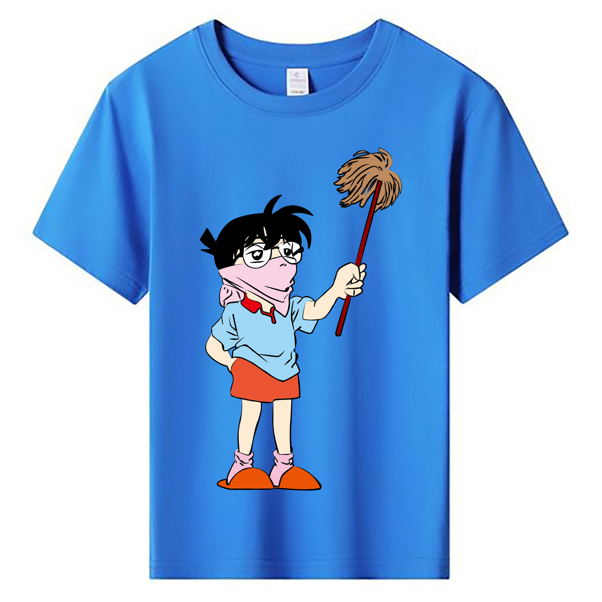 （画像用） 名探偵コナン 江戸川 コナン Detective Conan Conan Edogawa 綿100％キッズTシャツ（フロントプリント）